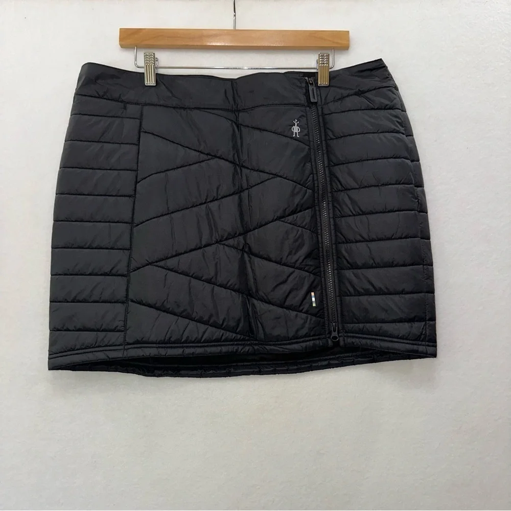 NWT SmartWool Womens XL Smartloft 120 Quilted Black Zip Puffer Skirt NEW